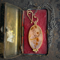 Dendritic Agate Pendant with Ruby